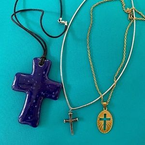 7 Cross Necklaces — collectibles!